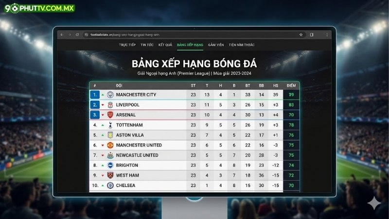 bang-xep-hang-bong-da